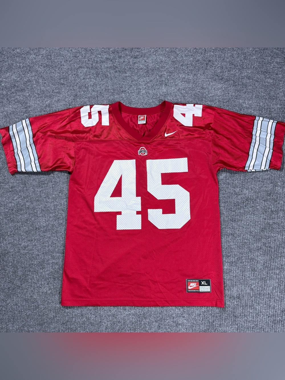 Vintage Nike Ohio State Buckeyes Jersey Mens XL Red Football #45 Made in USA